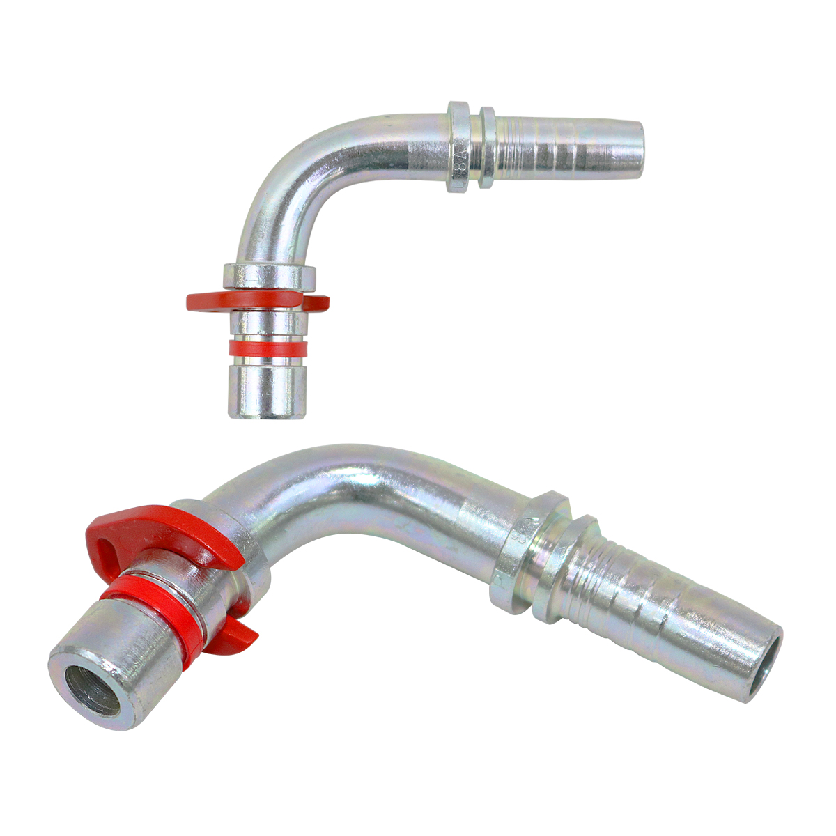 Conexión tipo inserto - 90º - DN12 - 1/2" - 1/2" (con seguro).