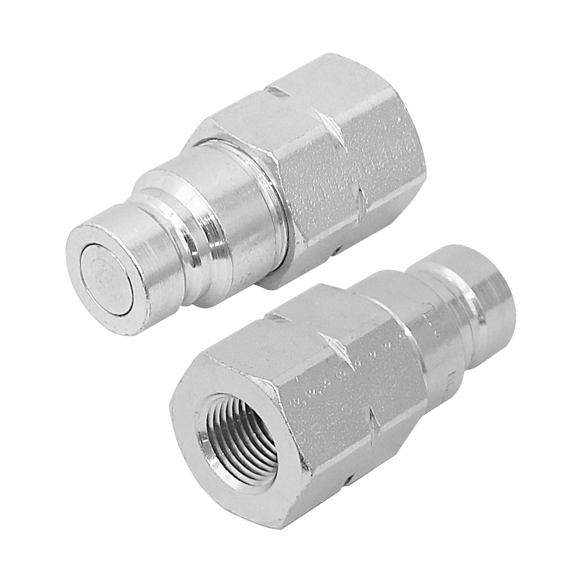 Acople rápido hidráulico - cara plana - macho - 3/4" nptf - 350 bar.